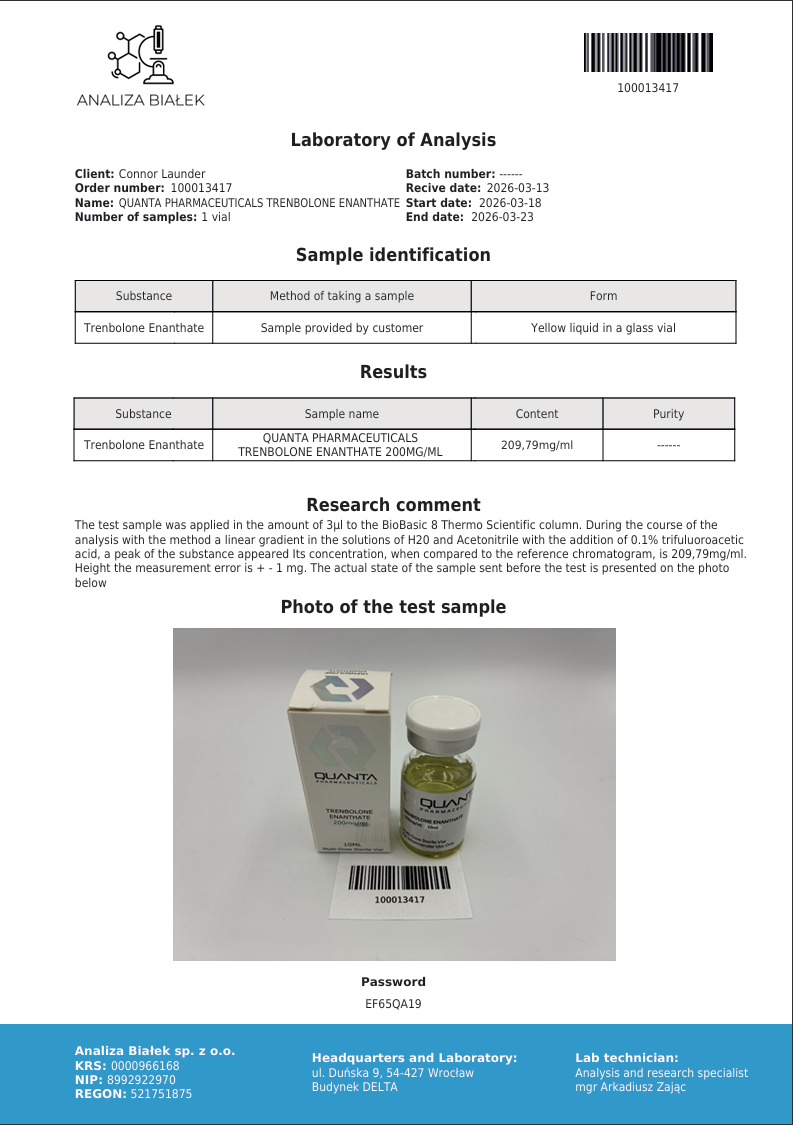 Quanta Pharma Trenbolone Enanthate