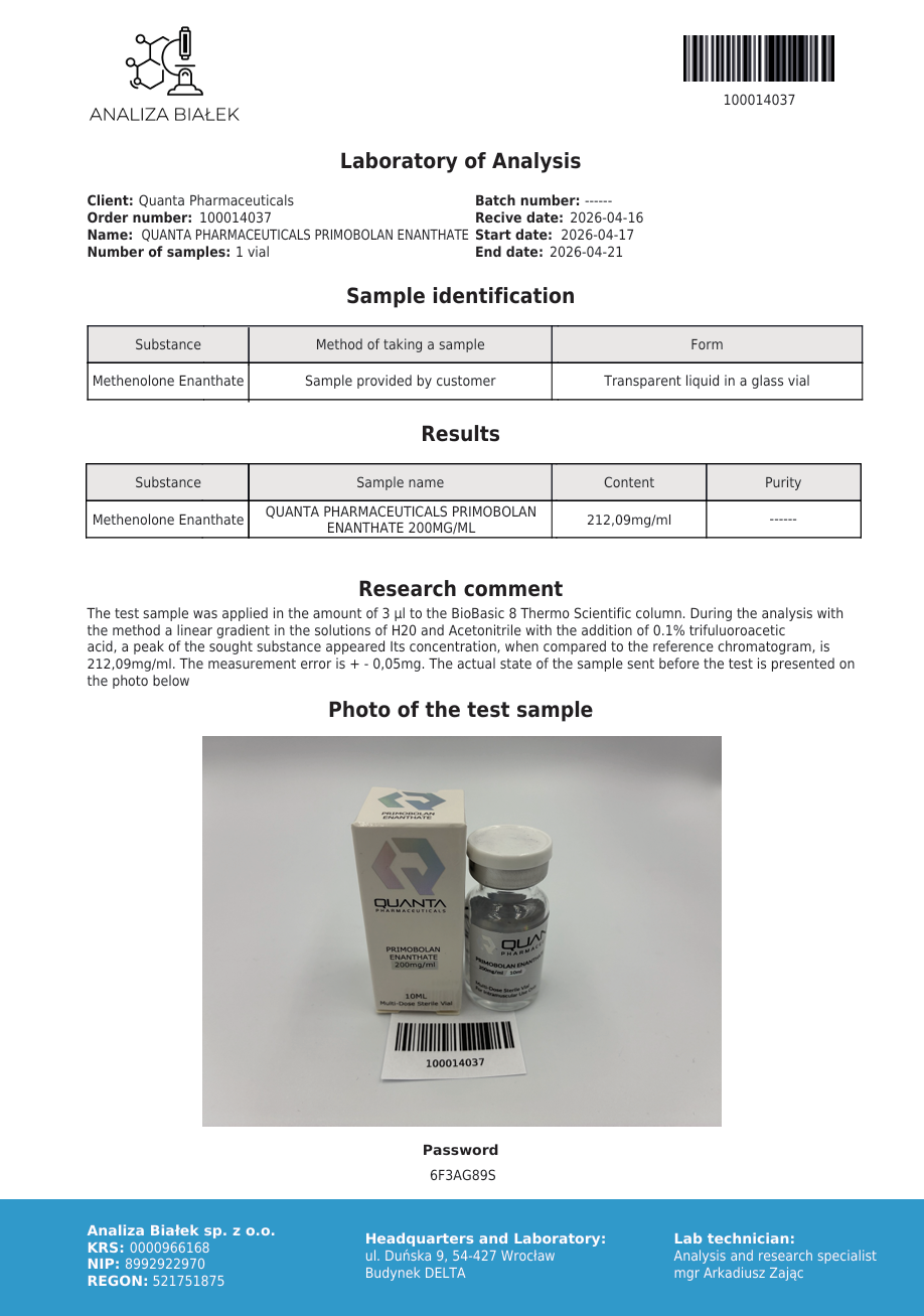 Quanta Pharma Primobolan 200mg