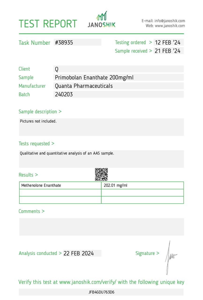 Quanta Pharma Primobolan 200mg