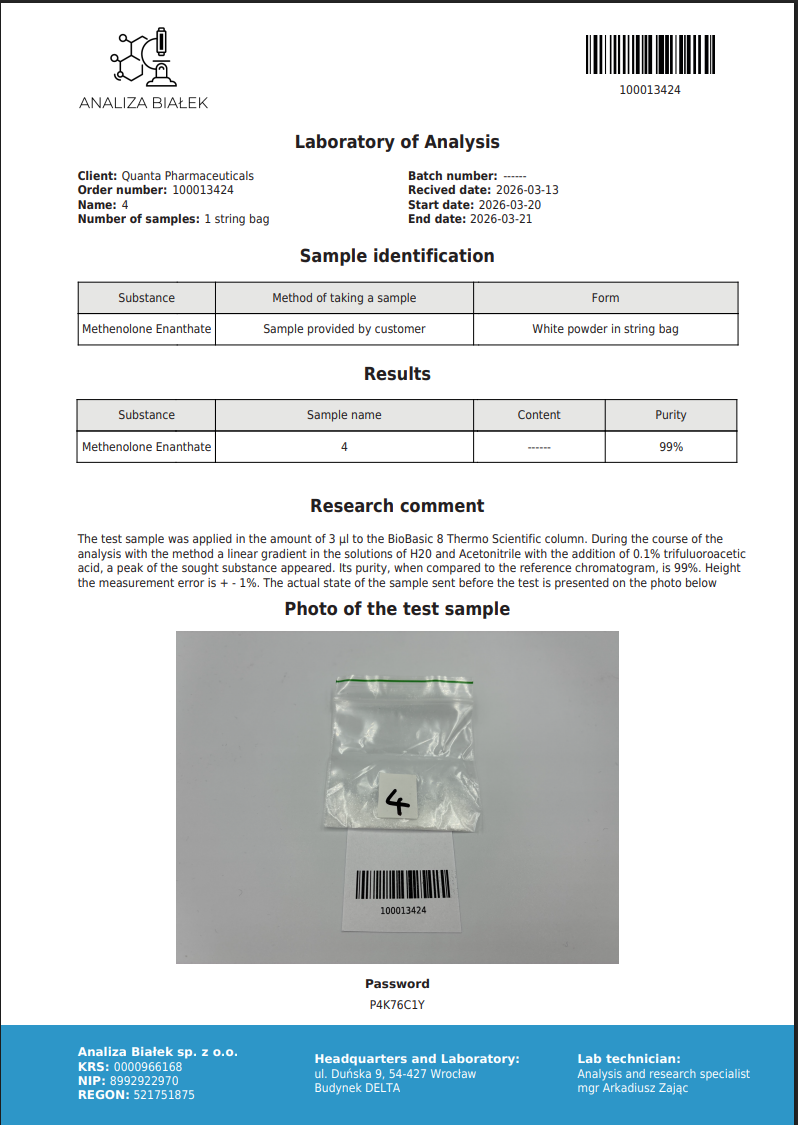 Quanta Pharma Primobolan 100mg