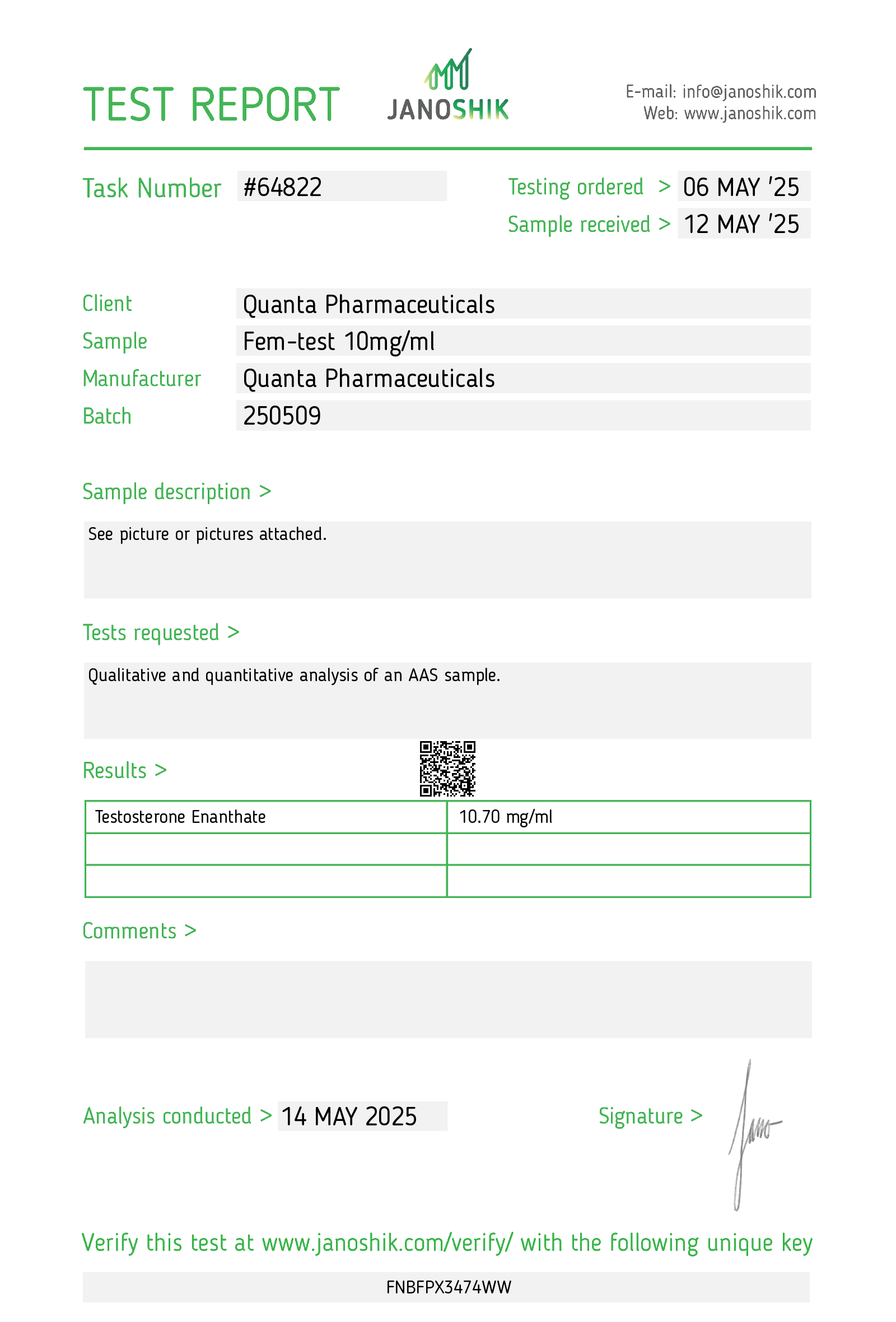 Quanta Pharma Fem-Test